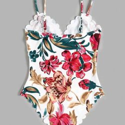 Floral stretchy lightweight summer bodysuit