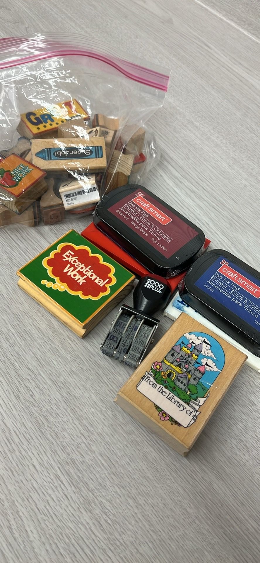 Stamps and ink pads