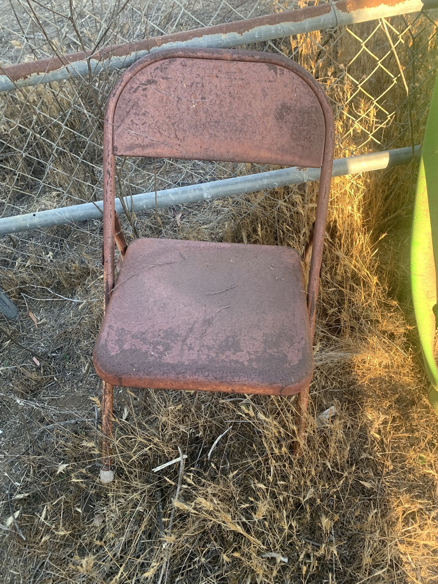 Antique Metal Folding Chairs.