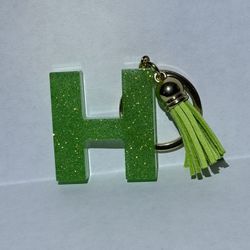 homemade glitter resin keychain