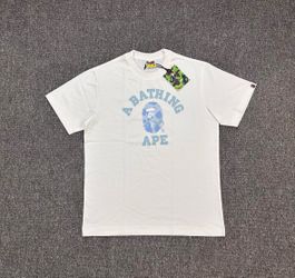Blue with white shirt