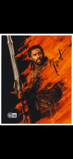Idris Elba Signed 8x10 Heimdall Thor Marvel Autograph Beckett BAS Certified