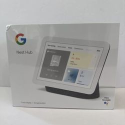 Google Nest Hub (2nd Gen.) Smart Display - Charcoal (GA01892-US) NEW SEALED