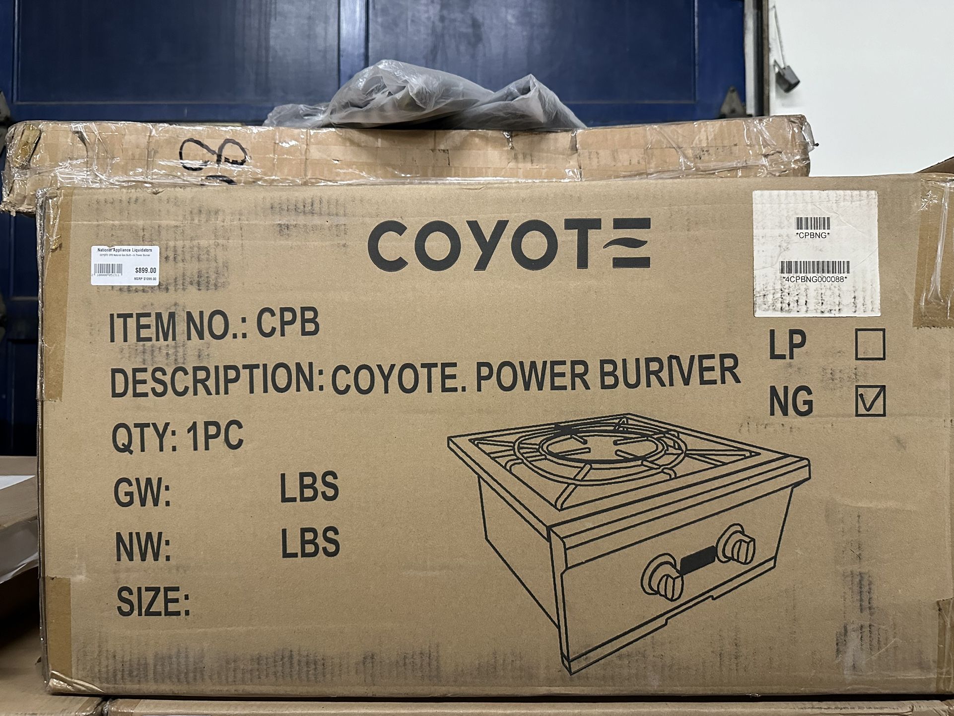Coyote Cpb Natural Gas Built-In Power Burner