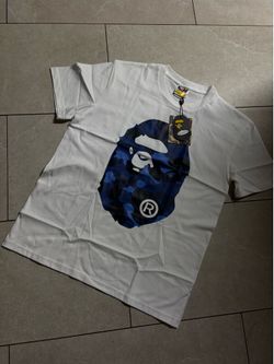 Navy Blue and white Bape tee