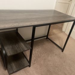 Rustic Wood And Metal Desk
