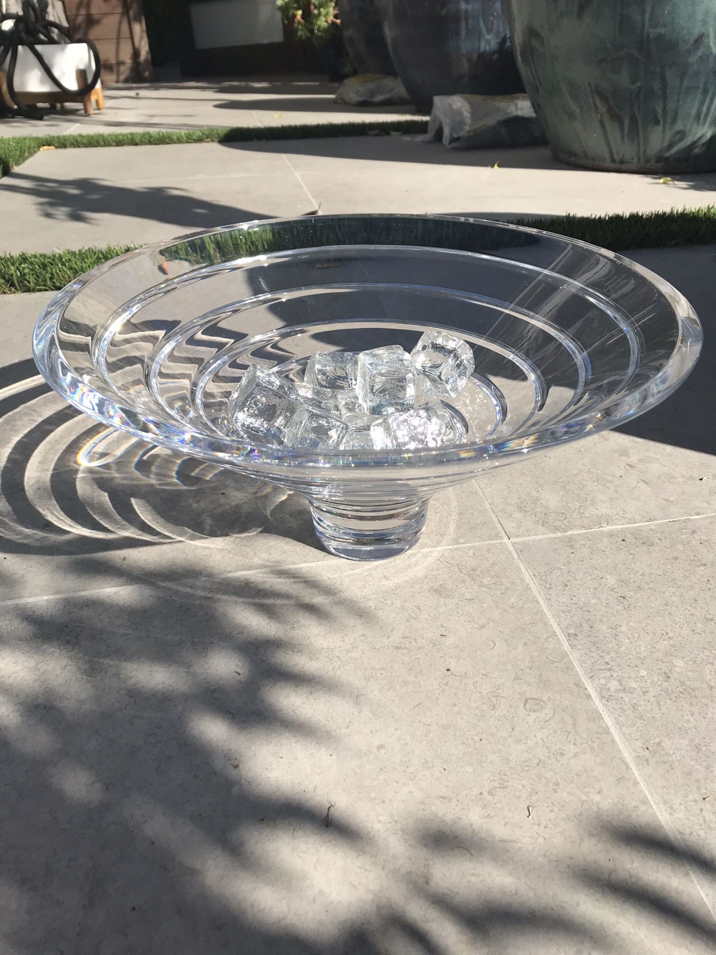 Original Art Decorative Crystal Bowl Home & Garden