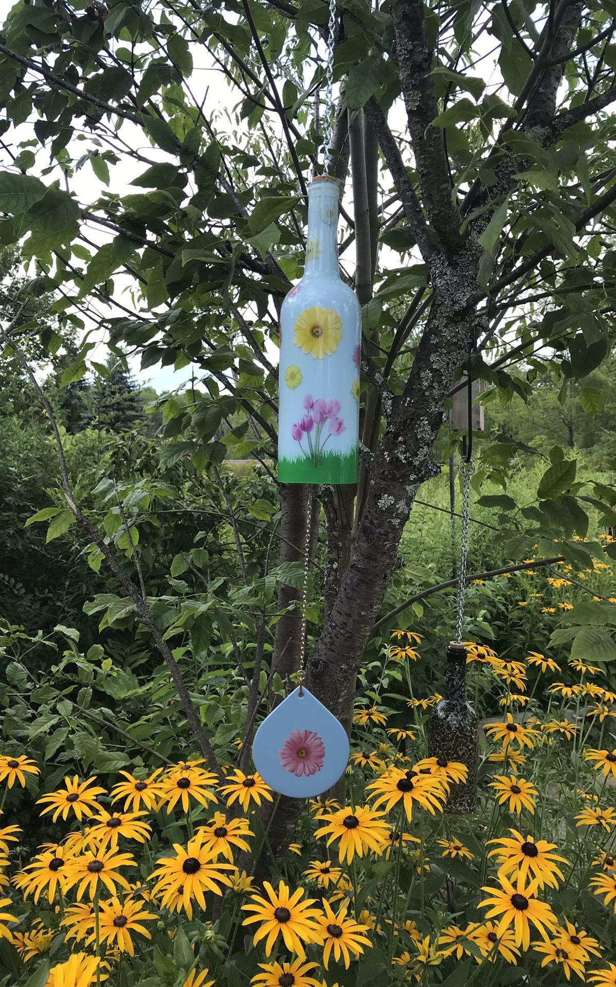 Glass Bottle Wind Chime