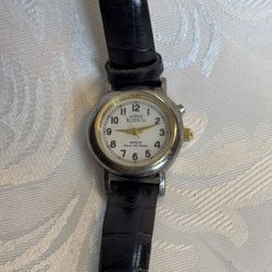 Anne Klein II Watch with Black Leather Band