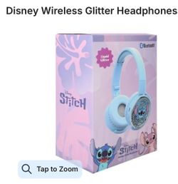 New Disney Stitch Wireless Glitter Headphones