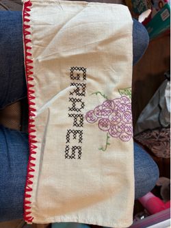 Fruit stitched fabric