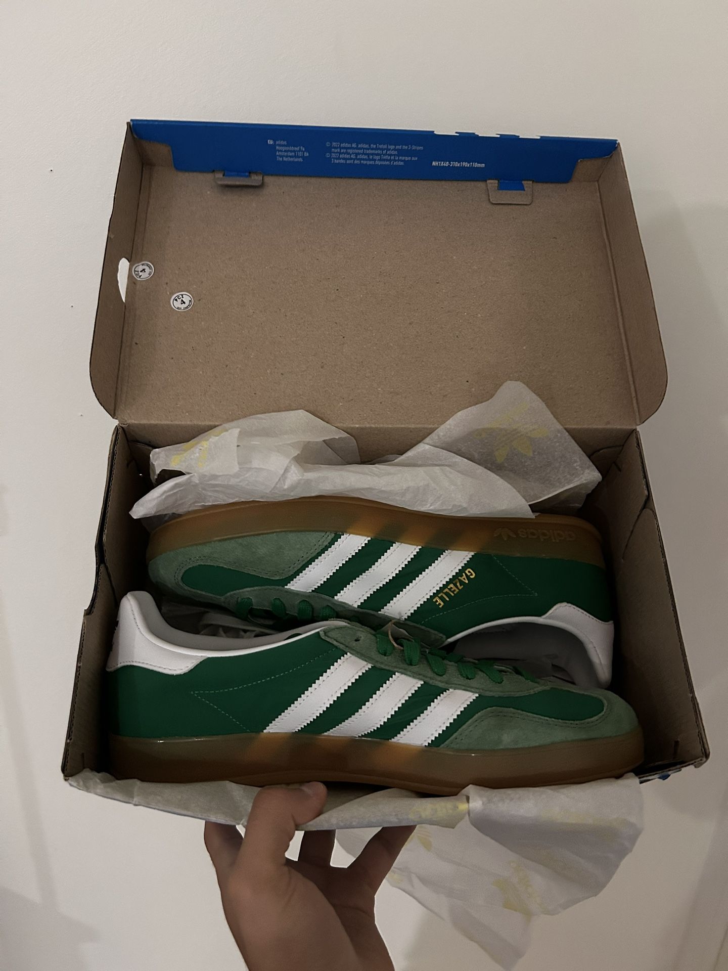 Adidas Gazelle Green Gum Size 9.5m