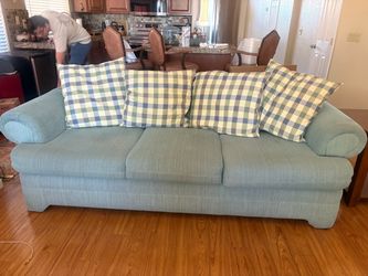 Couch with pillows
