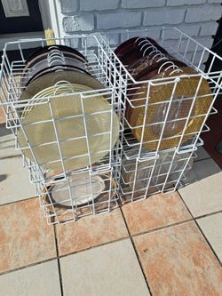 12-Compartment Charger Plate Rack, Holds 12"-13" Glass Charger Plates, White Price x unit