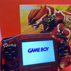 Nintendo Gameboy Advance V3 IPS With Pokémon Ruby Groudon Theme