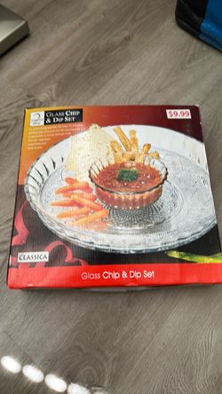 Classica Glass Chip & Dip Set