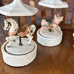 Quon Quon Carousel Music boxes $10each
