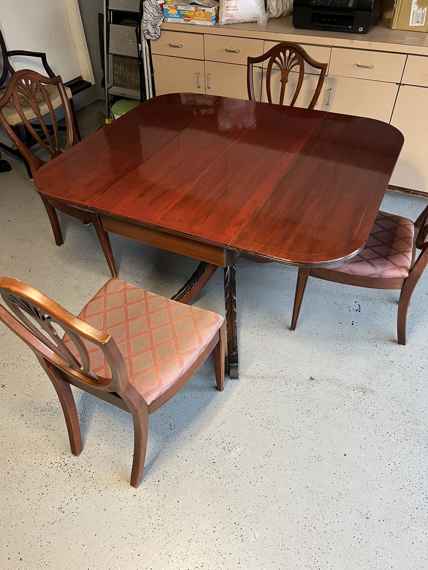 Antique Table with Chairs 