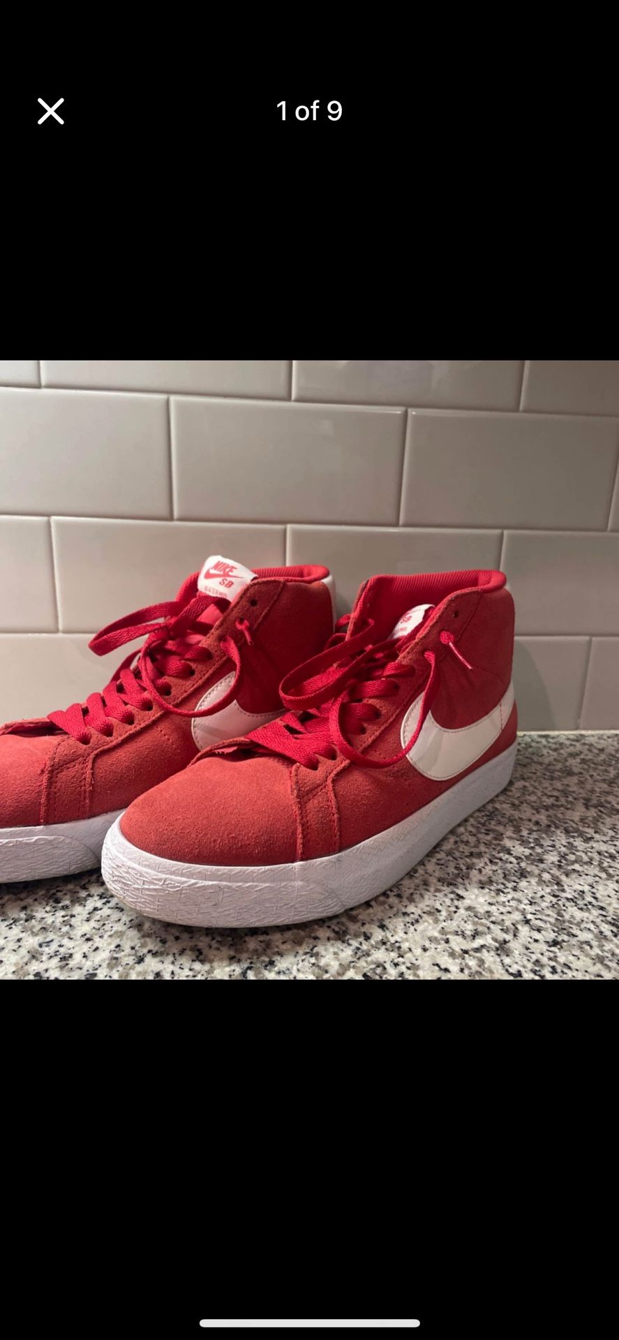 Nike SB Zoom Blazer Mid University Red White Men’s 7.5 / Women’s 9