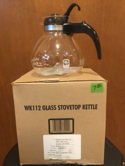 Medelco 12 Cup Glass Stovetop Kettle