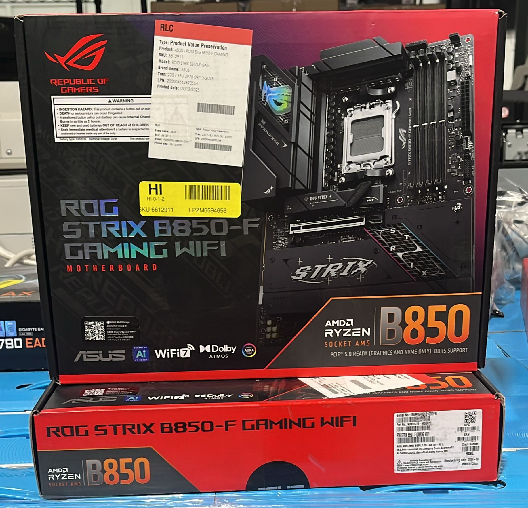 ASUS - ROG Strix B850-F GAMING WIFI (Socket AM5) AMD B850 ATX DDR5 Wi-Fi 7 Mo... 2 PCS $318 open box