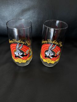 Set Of 2 Bugs Bunny 50th Anniversary Glasses