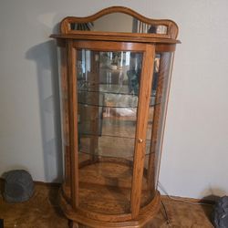 Wood, Glass, Mirror Cabinet