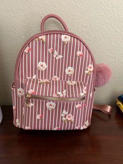 New floral pink mini backpack