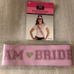 Team Bride Sashes, Bachelorette, Bridal Party, Pkg Of 7