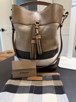 Authentic Pre-Loved Burberry Ashby Bag House Check Canvas Medium