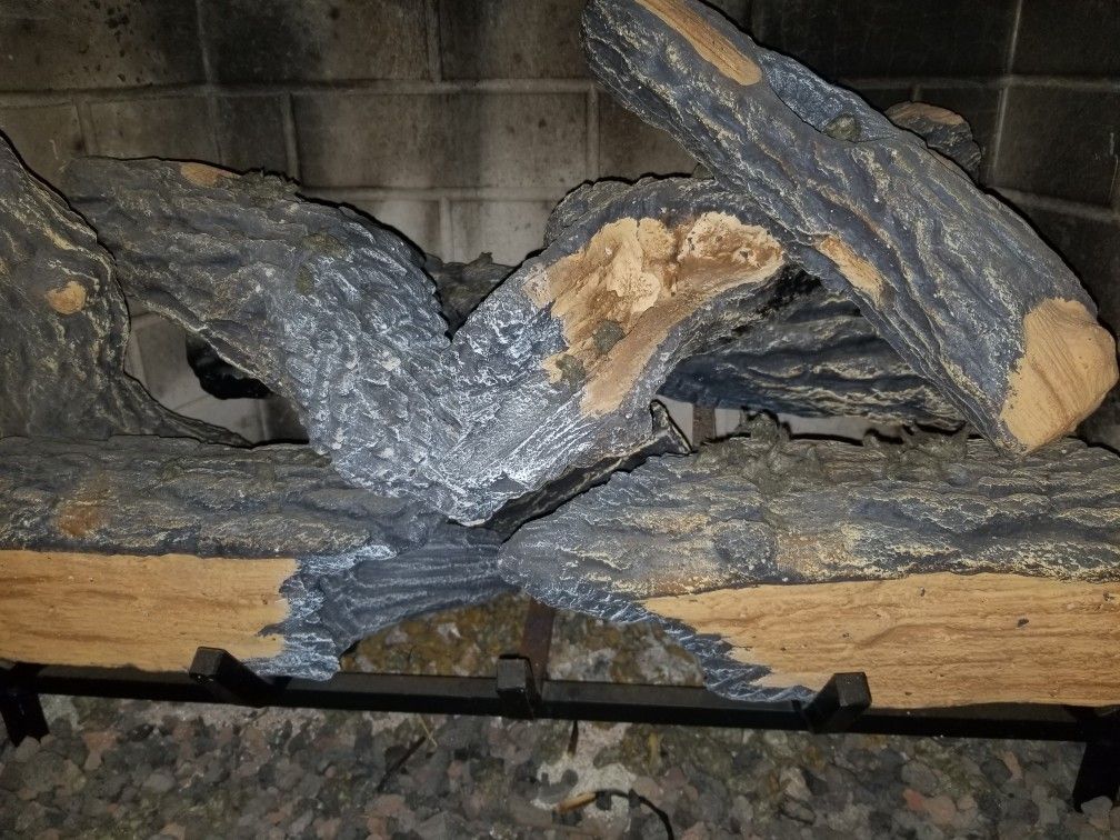 fireplace logs and rack