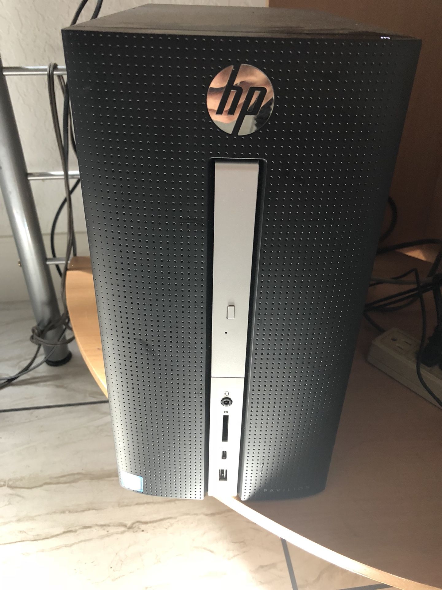 HP Pavilion 570-p013wb Desktop and 23" Monitor Bundle, Intel Core i3-7100, 8GB Memory, 1TB Hard Drive, Windows 10
