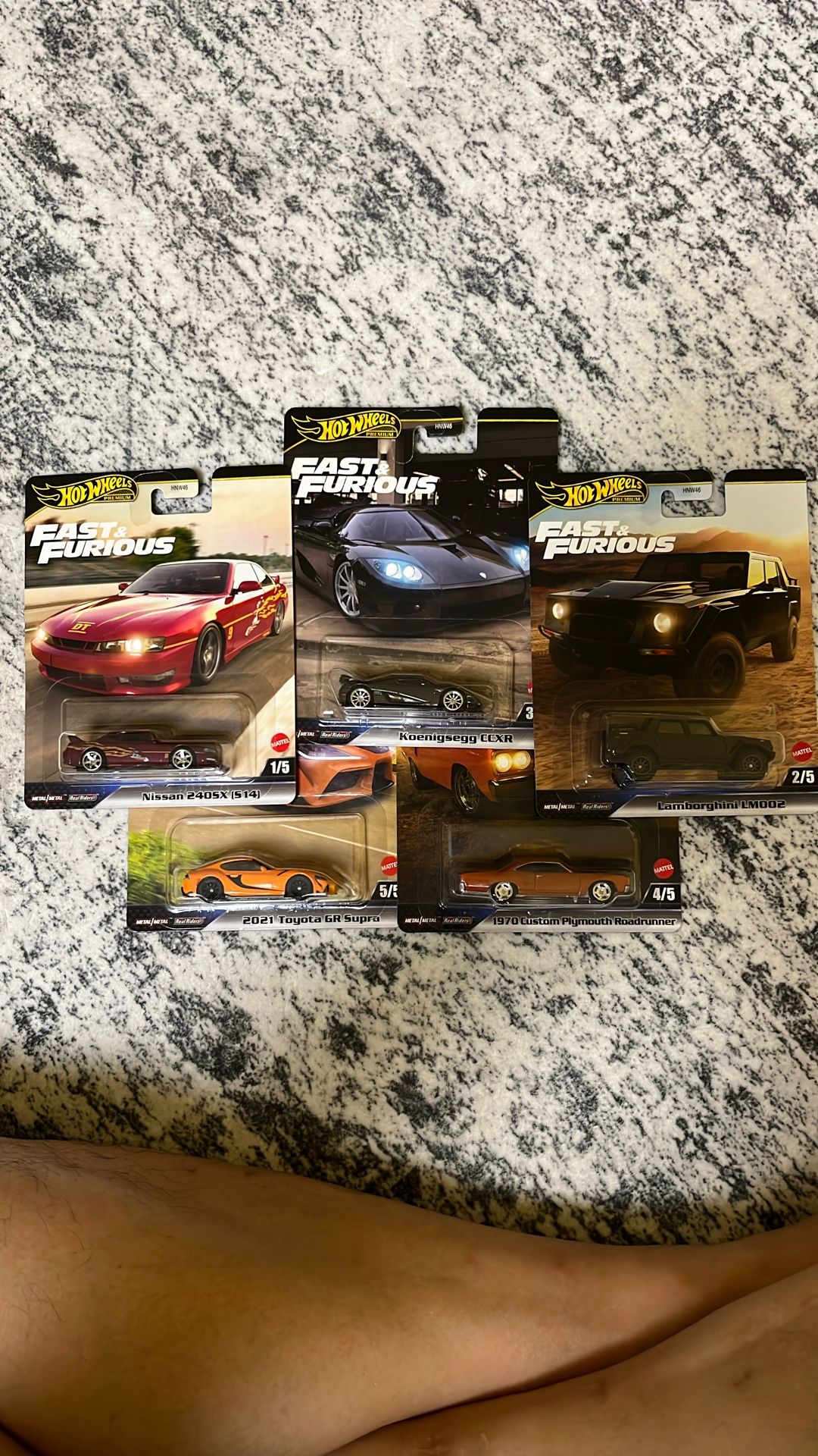 Hot Wheels Premium Fast Furious 5 Car Set