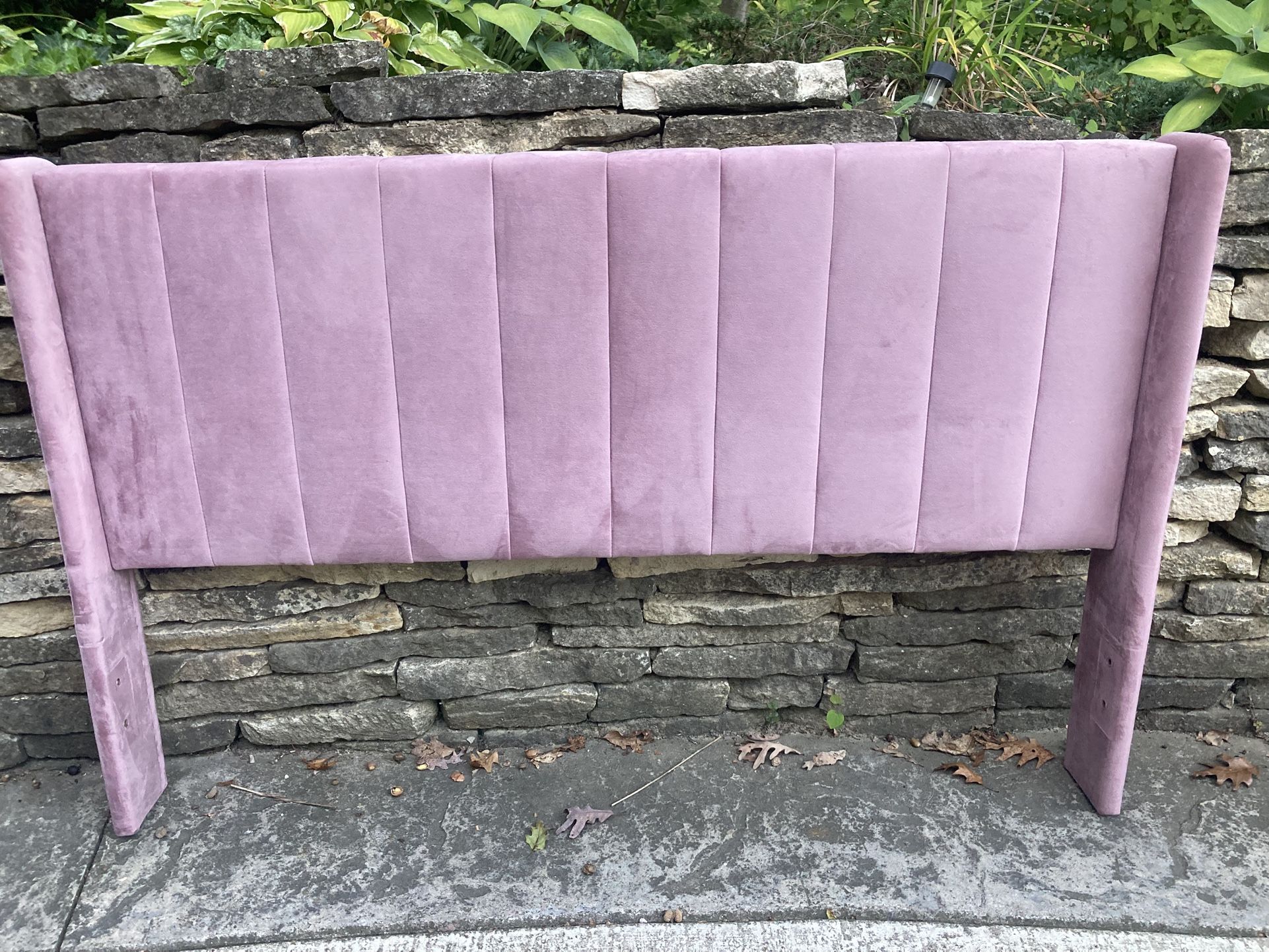 Upholstered Faux Suede Microfiber Queen Headboard