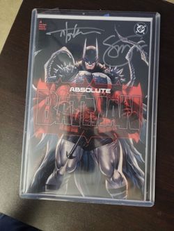 DC comics Absolute Batman issue 4 double signed Snyder and Kirkham with COA NM