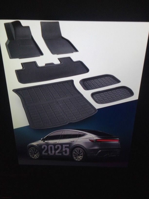 New Floor Mat And Cargo Liners For Tesla Model Y 5-seater 2021-2025 Premium All Weather Set 