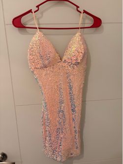 Pink Iridescent Sequin Dress size XS