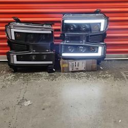 LED Light Projector Headlights Compatible with 19-21 Silverado 1500, 2022 Silverado 1500 LTD WT/Cust