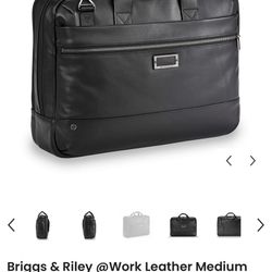 Briggs And Riley Medium Work Leather Briefcase Bag