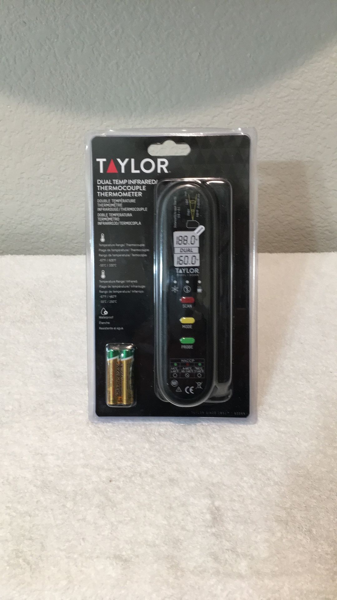 Taylor Precision 9306N Infrared Dual Temp -67 to 572°F Thermometer
