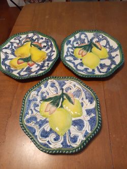Fitz and Floyd plates another kitchen items