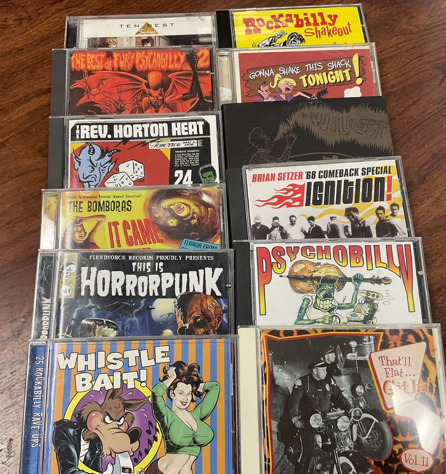12 Various CD’s Rockabilly, Psycho Billy, Horror Punk