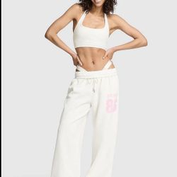 NEW VS PINK LOGO SWEATPANTS