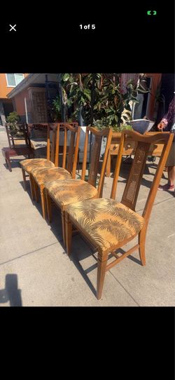 Mid Century solid wood dinner chairs