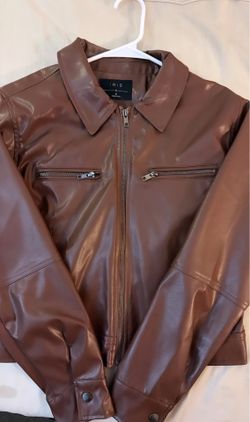 Brown leather jacket