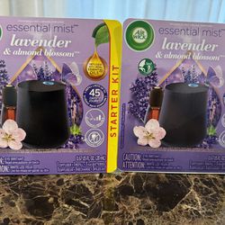 Air Wick Essential Mist Starter Kits, Lavender Almond Blossom, Lot of 2 