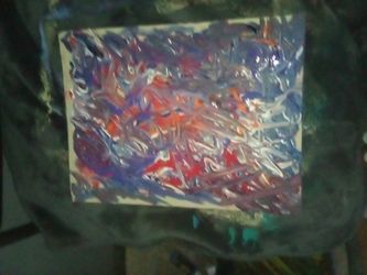 9 x 12 Acrylic abstract painting on canvas.