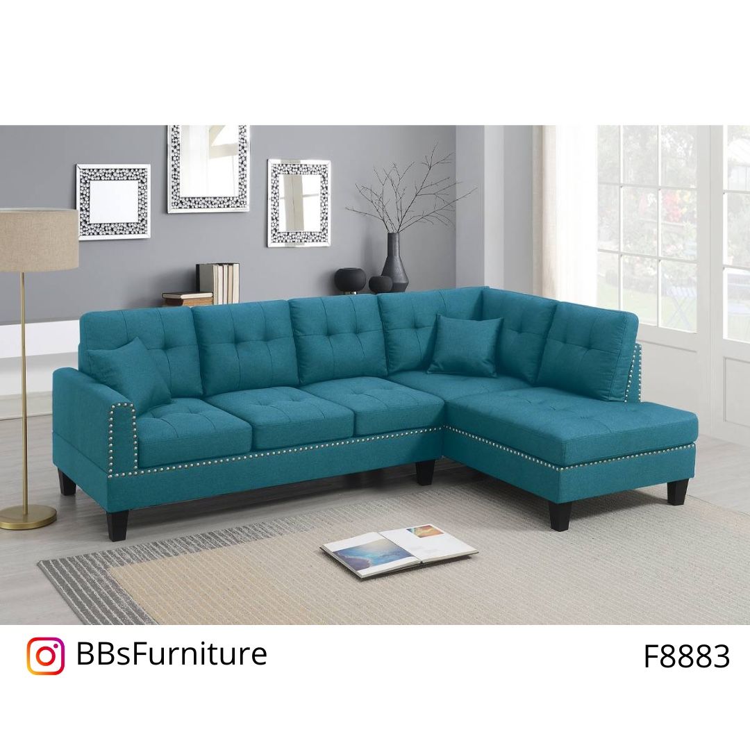 Gray Sectional Sofa With Ottoman (Free Delivery)