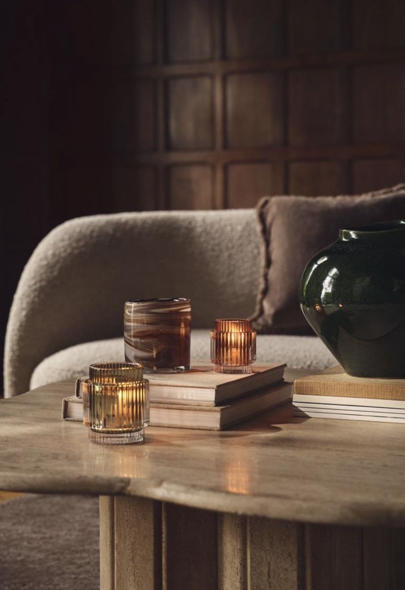 Set Of 3 Candle Glass Holder