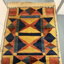 Vintage 100 Percent wool Handwoven In turkey 